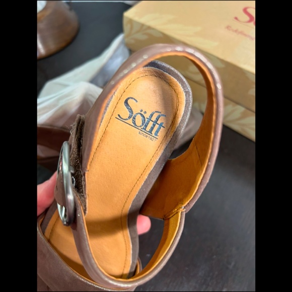 Sofft Vaya Leather Dress Sandals/Shoes Metallic Taupe Size 6.5 - Picture 11 of 16